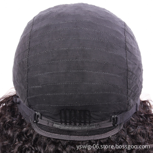 Highlight 13x1 Lace Front Human Hair Wigs Preplucked 1b# Curly Wave Brazilian Remy Human Hair Wig T Part Wig
